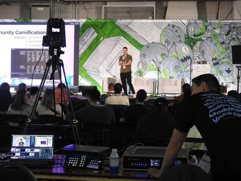 Dan on the ETHDenver main stage