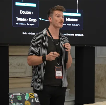 Dan giving a talk